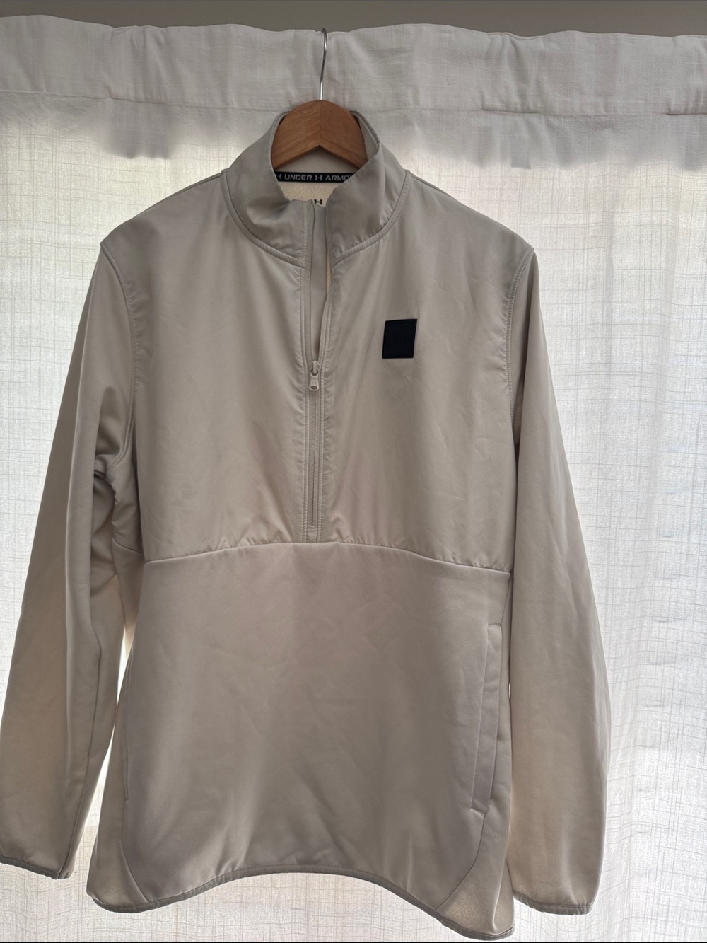Under Armour Cream Quarter-Zip Pullover Sweater